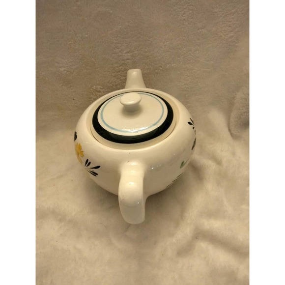 Vintage Stangl Hand Painted Floral Teapot Denmark - Picture 6 of 11